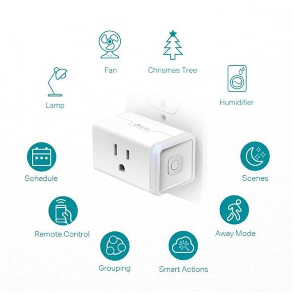 Smart Plug HS103P4, Smart Home Wi-Fi Outlet Works with Alexa, Echo, Google Home - Picture 4 of 6